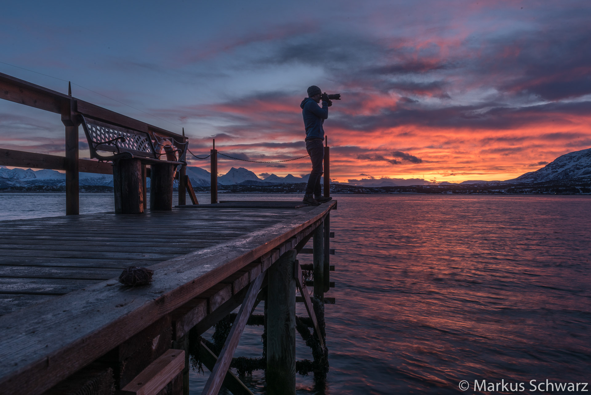 Sonnenuntergang Norwegen Fjord 