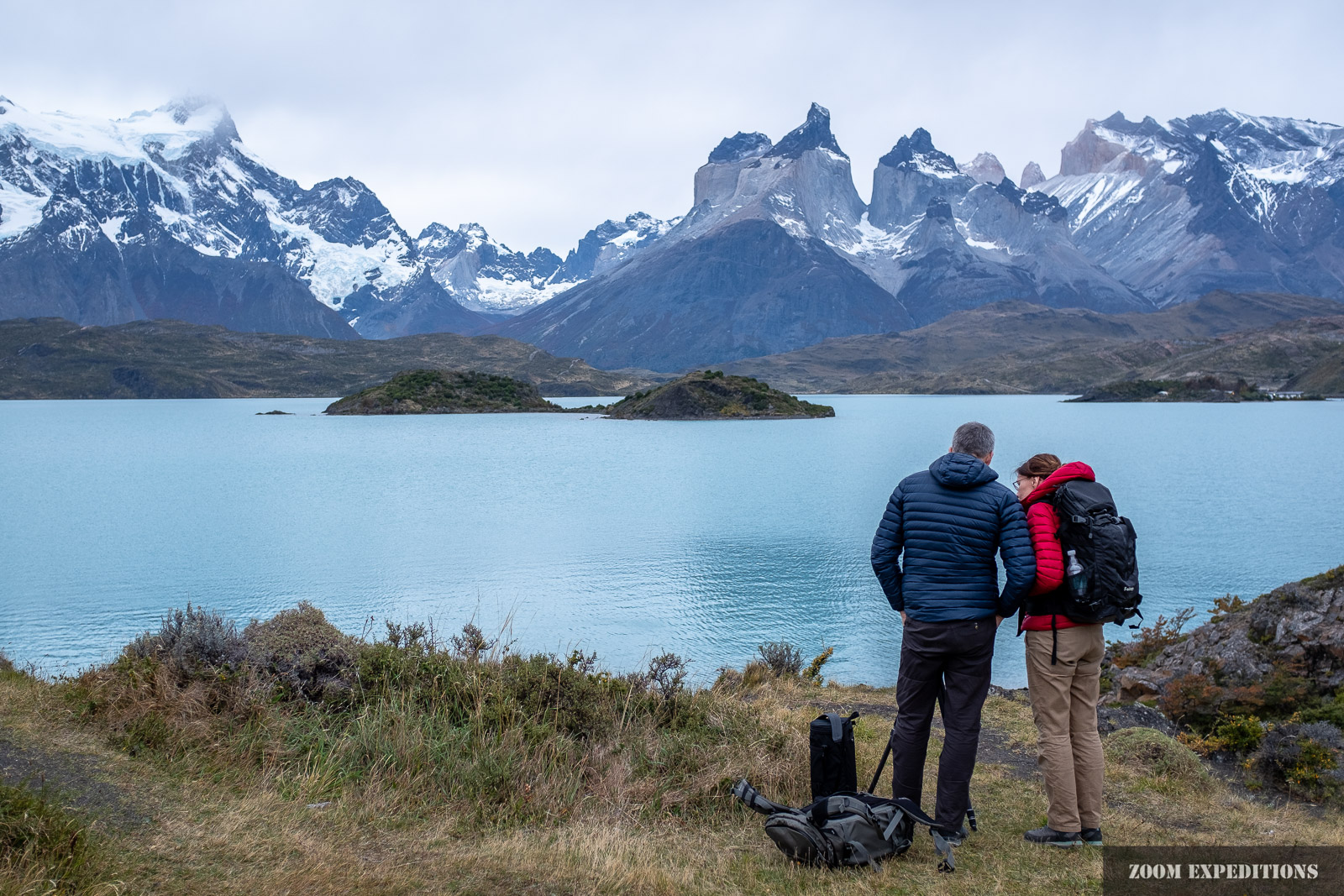 Fotografen im Nationalpark Torres del Paine / Cuernos del Paine / Lago Pehoe