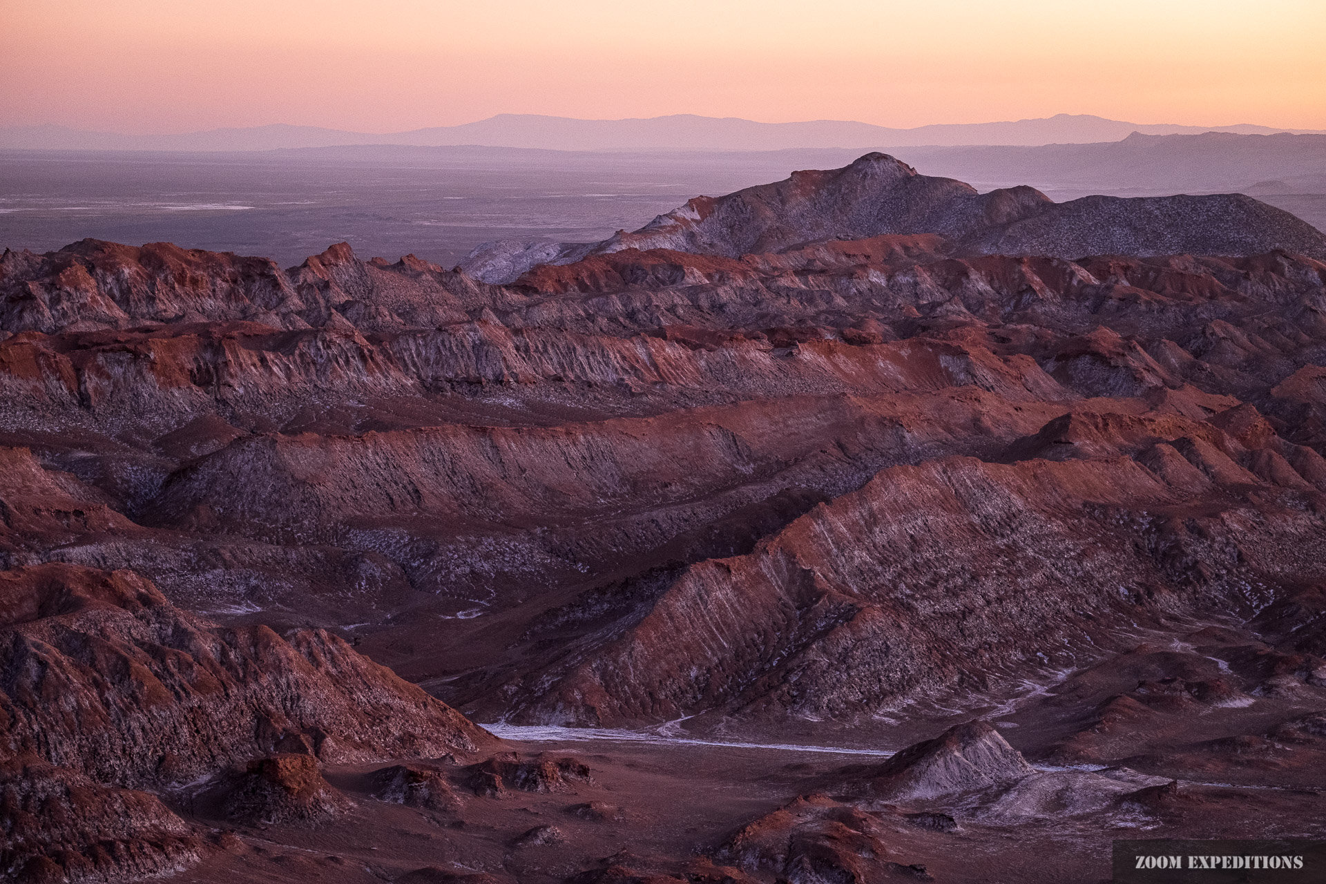 Atacama blue hour landscape