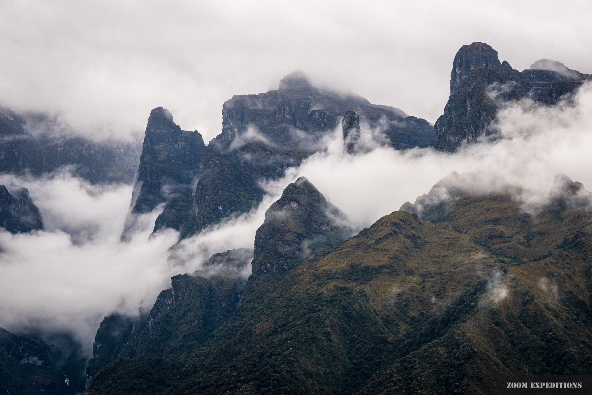 Bolivia misty mountains