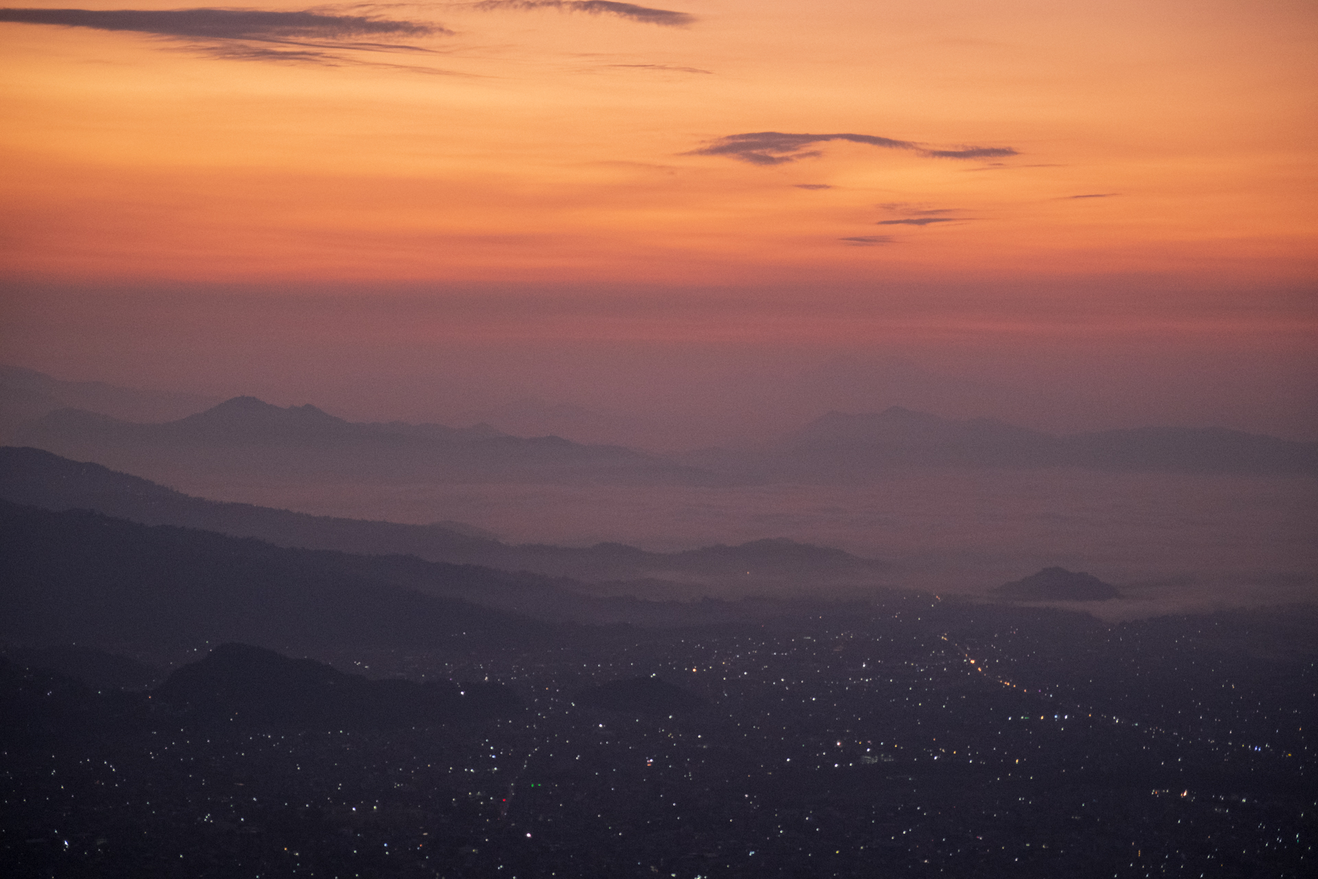 Sonnenaufgang in Pokhara