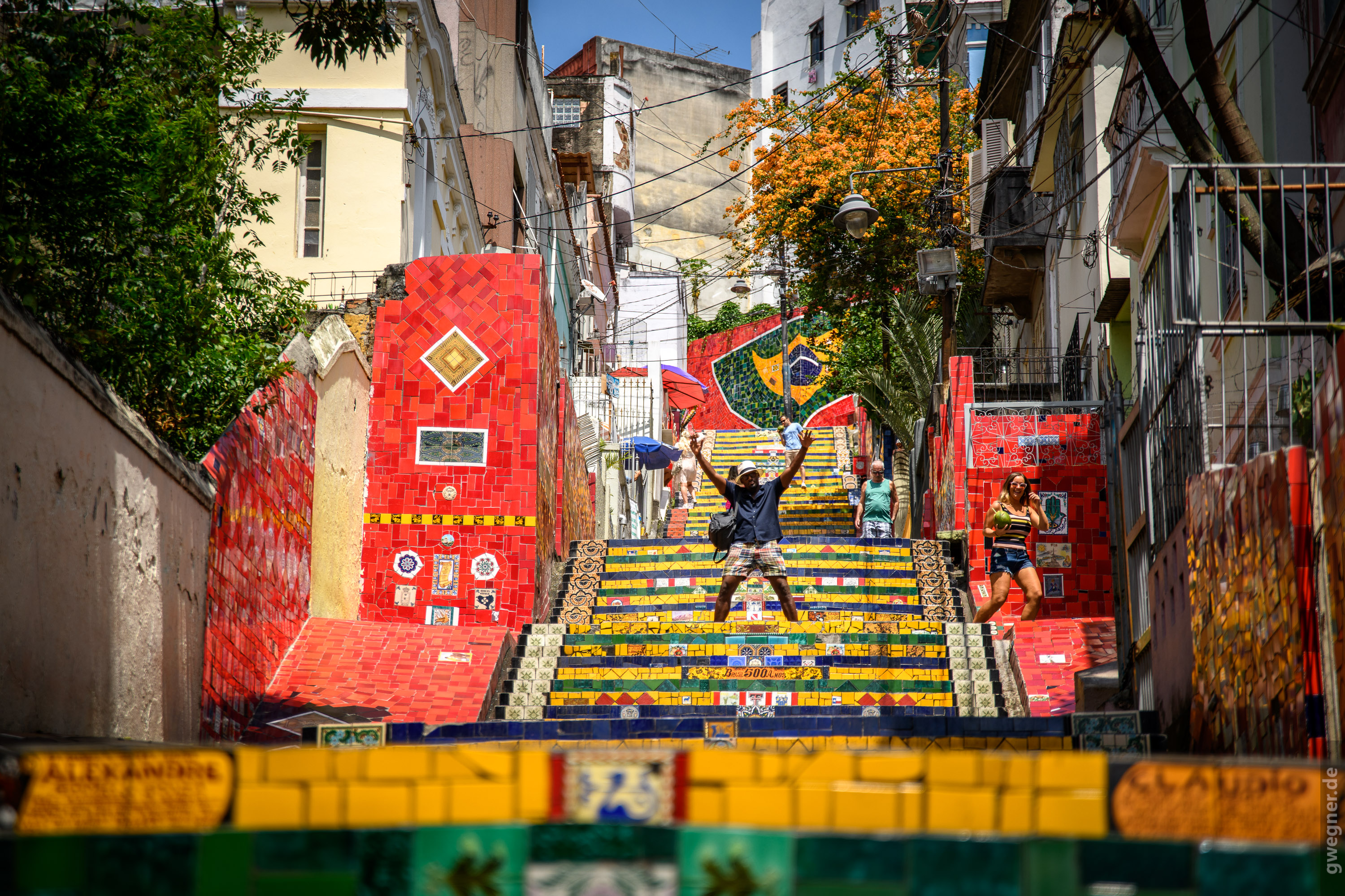Die berühmte Selaron Treppe in Rio.