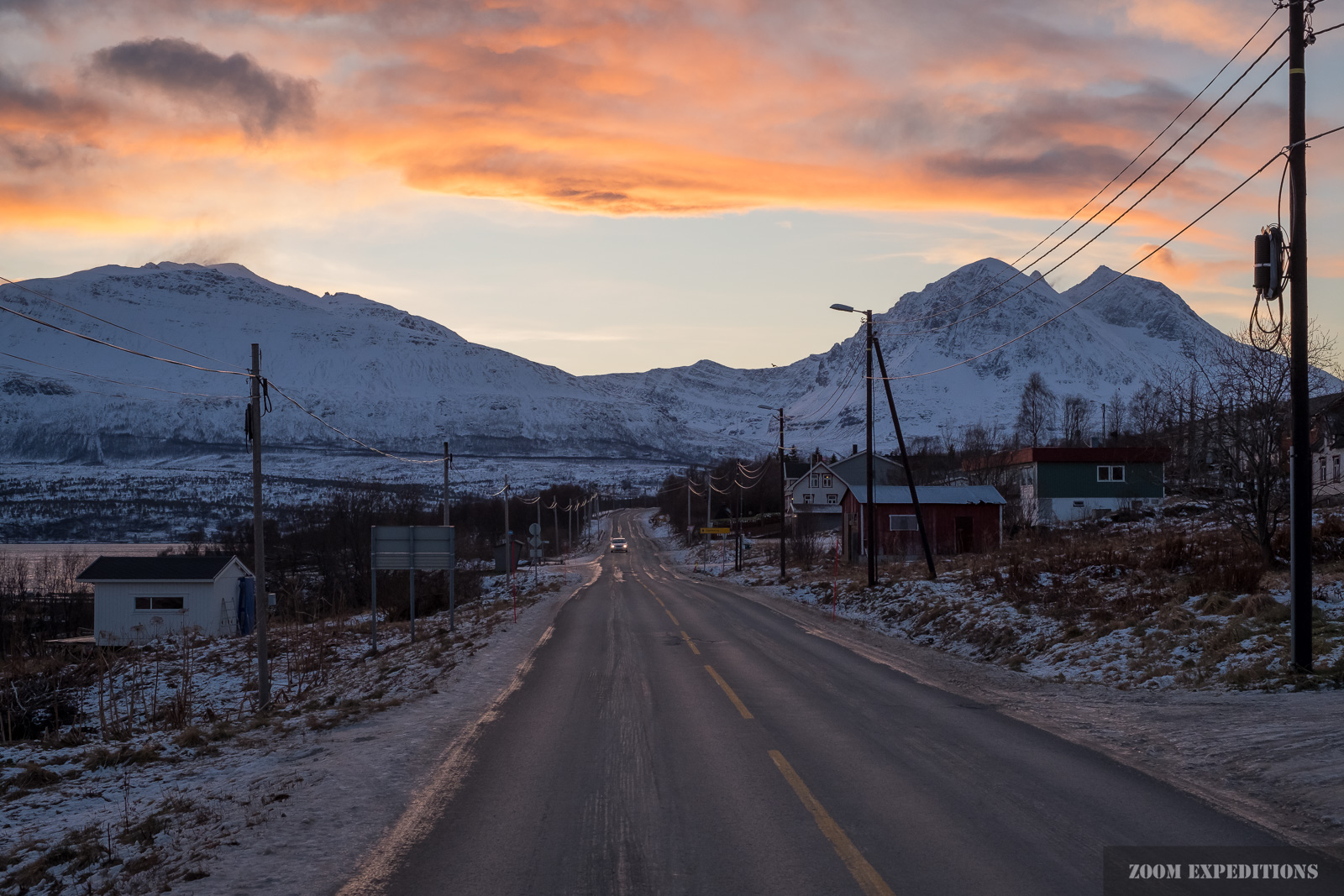 Kvaloya Street sunset