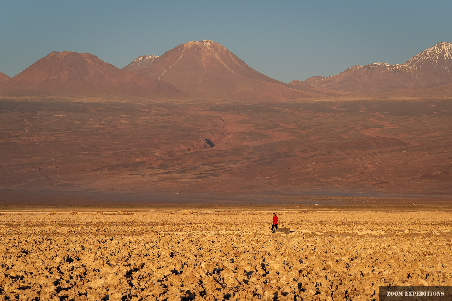 Salar de Atacama and Andes, Chile, sunset 