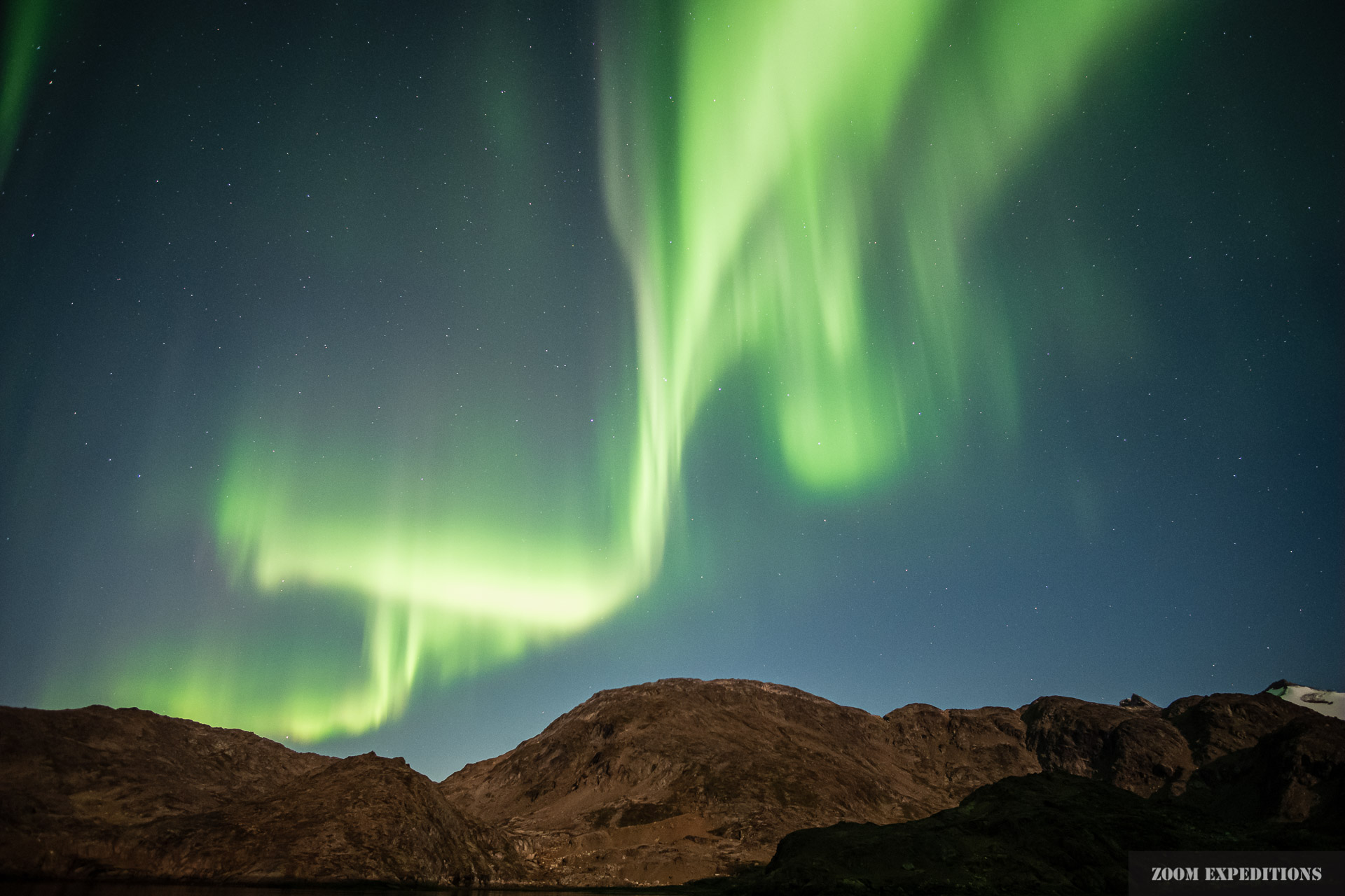 Nordlicht über Ostgrönland bei Tasiilaq