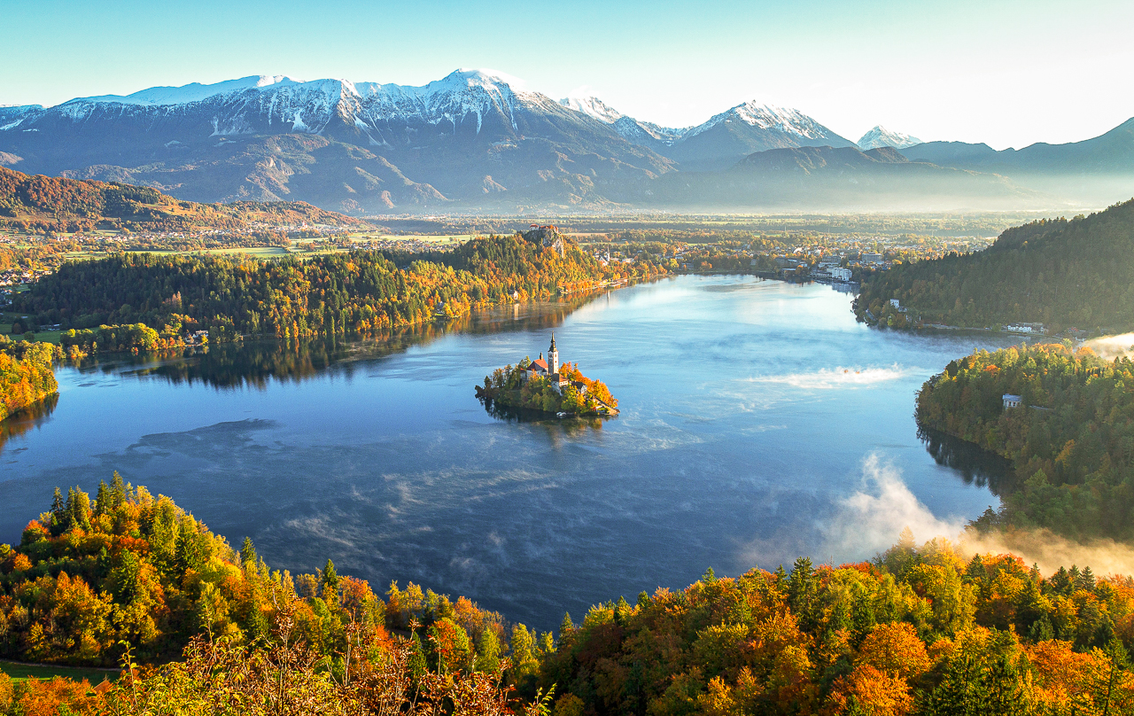 Herbstfarben am Bleder See