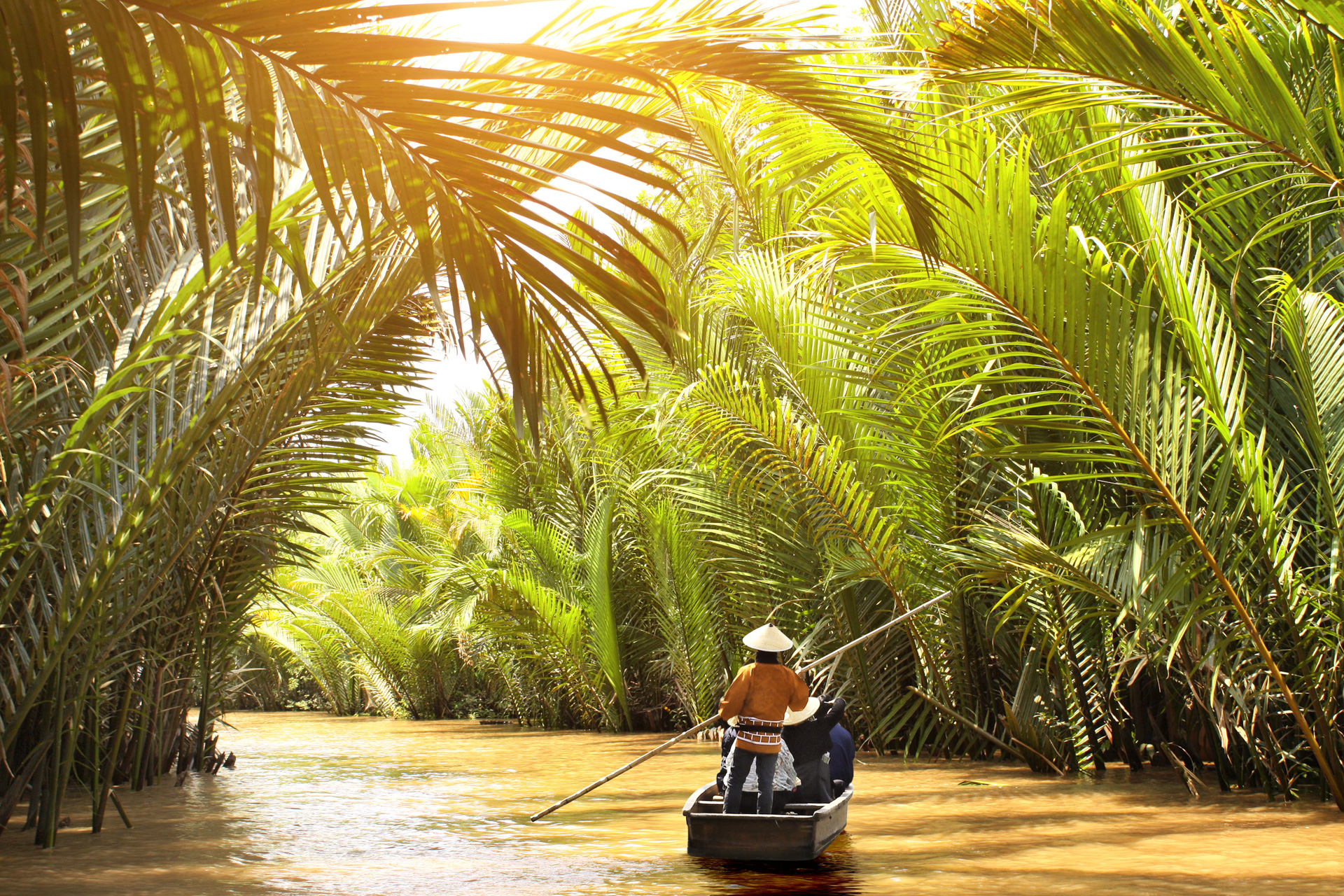 Boot im Mekong Delta