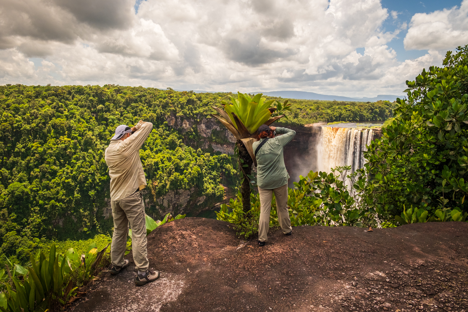 Photographers at the Kaieteur Falls.