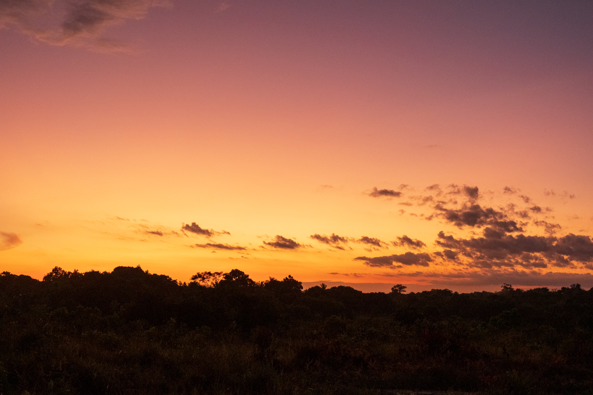Sunrise in Yupukari in Guyana.