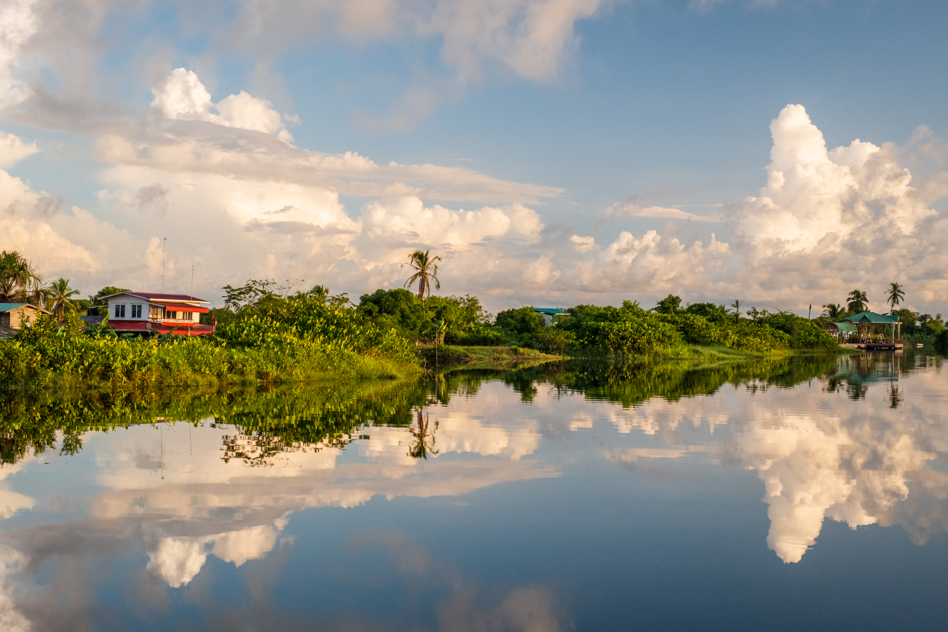 A reflection on the Mahican river in Guyana.