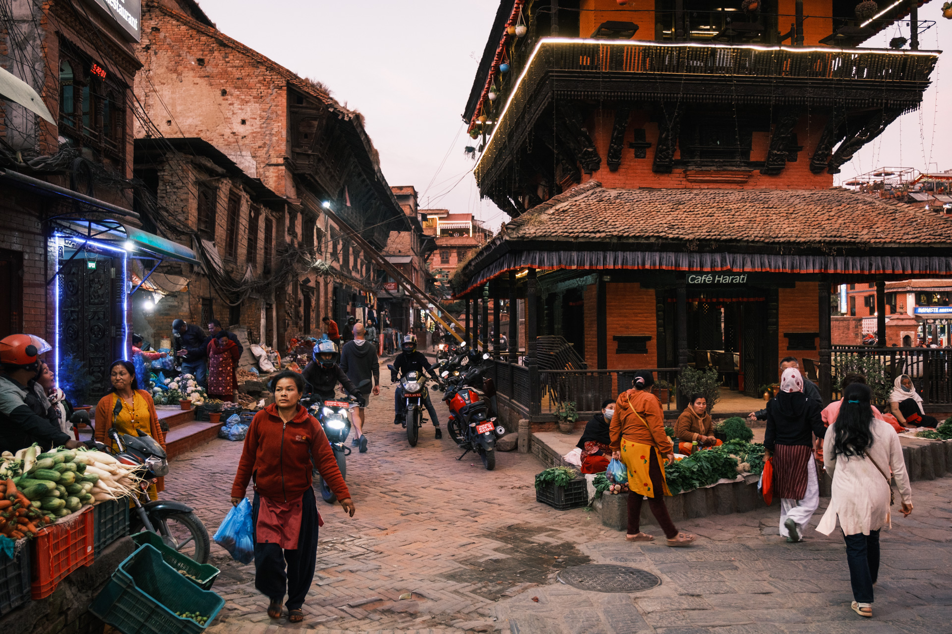 Straßenszene in Bhaktapur.