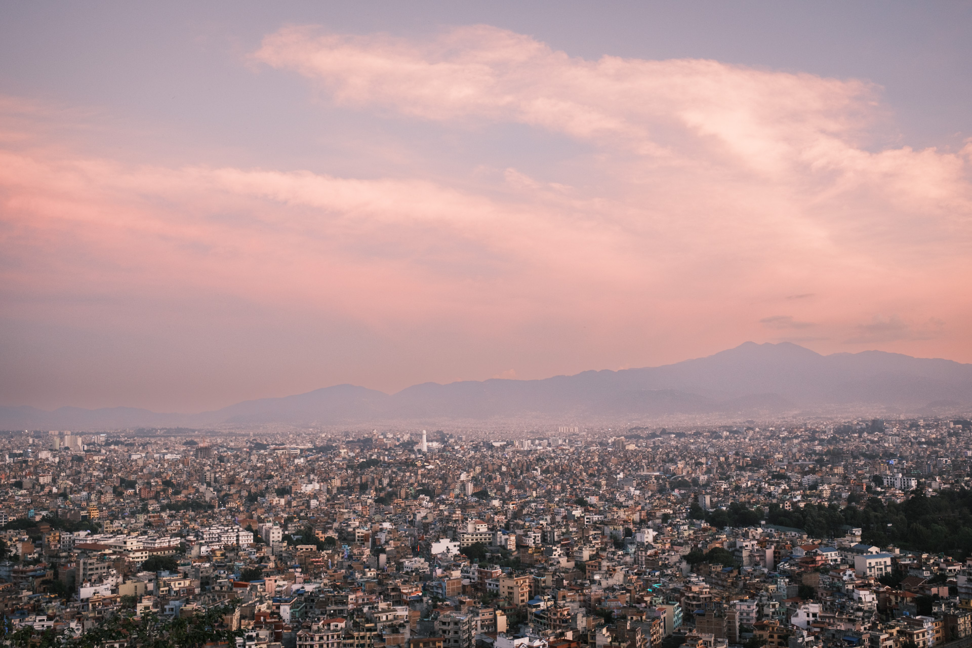 Sonnenuntergang Swoyambhunath