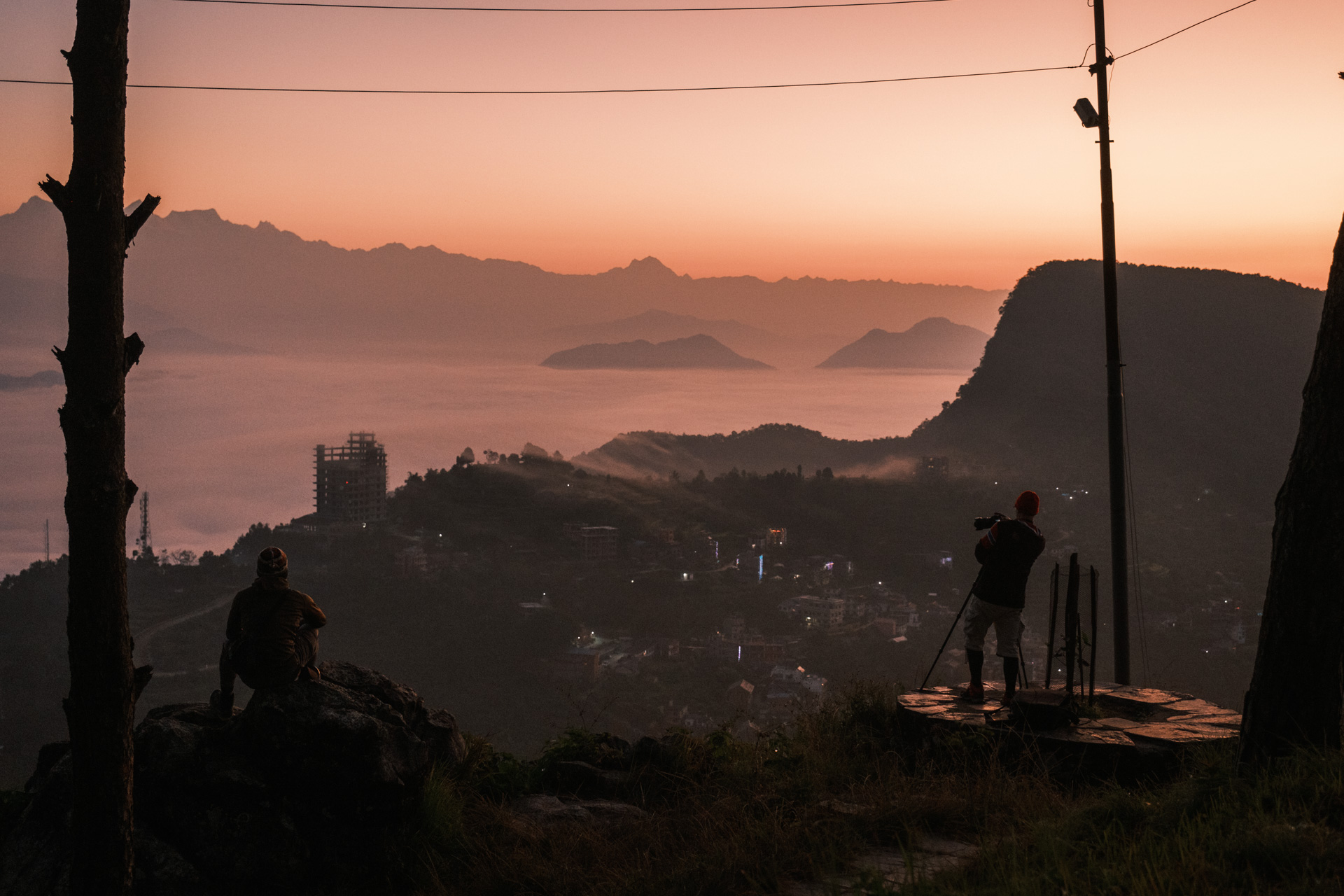 Aussichtspunkt von Bandipur zum Sonnenaufgang.