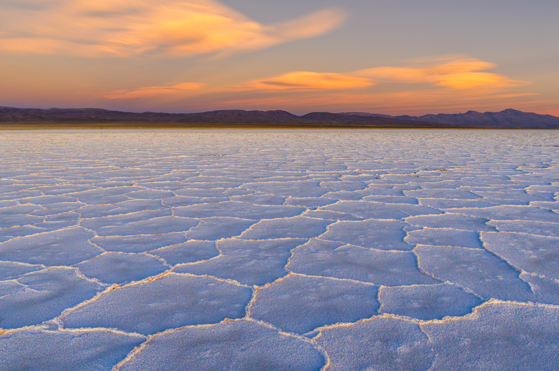 Der Salzsee Salinas Grandes.