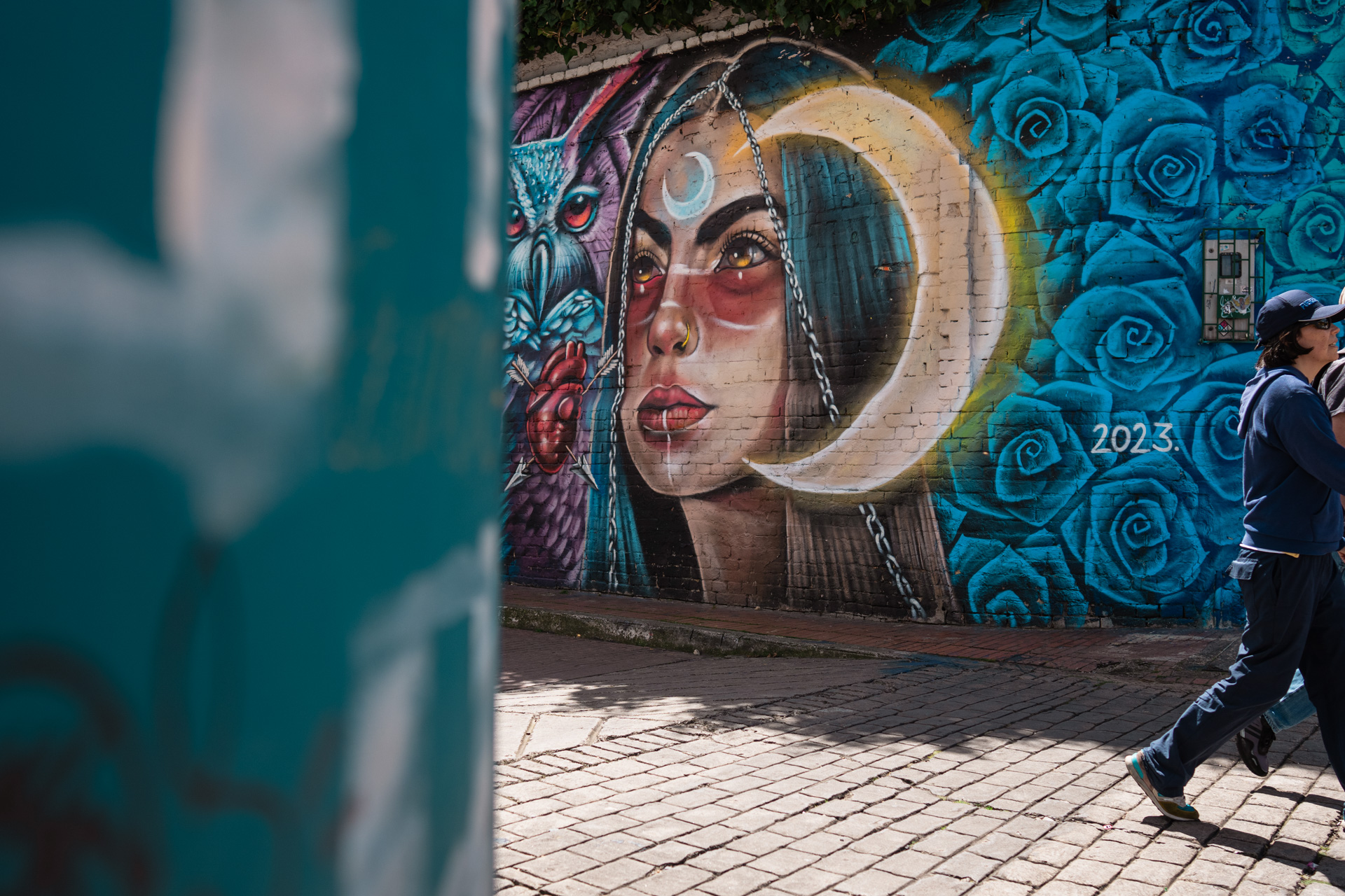 Ein Graffiti in Bogotá.