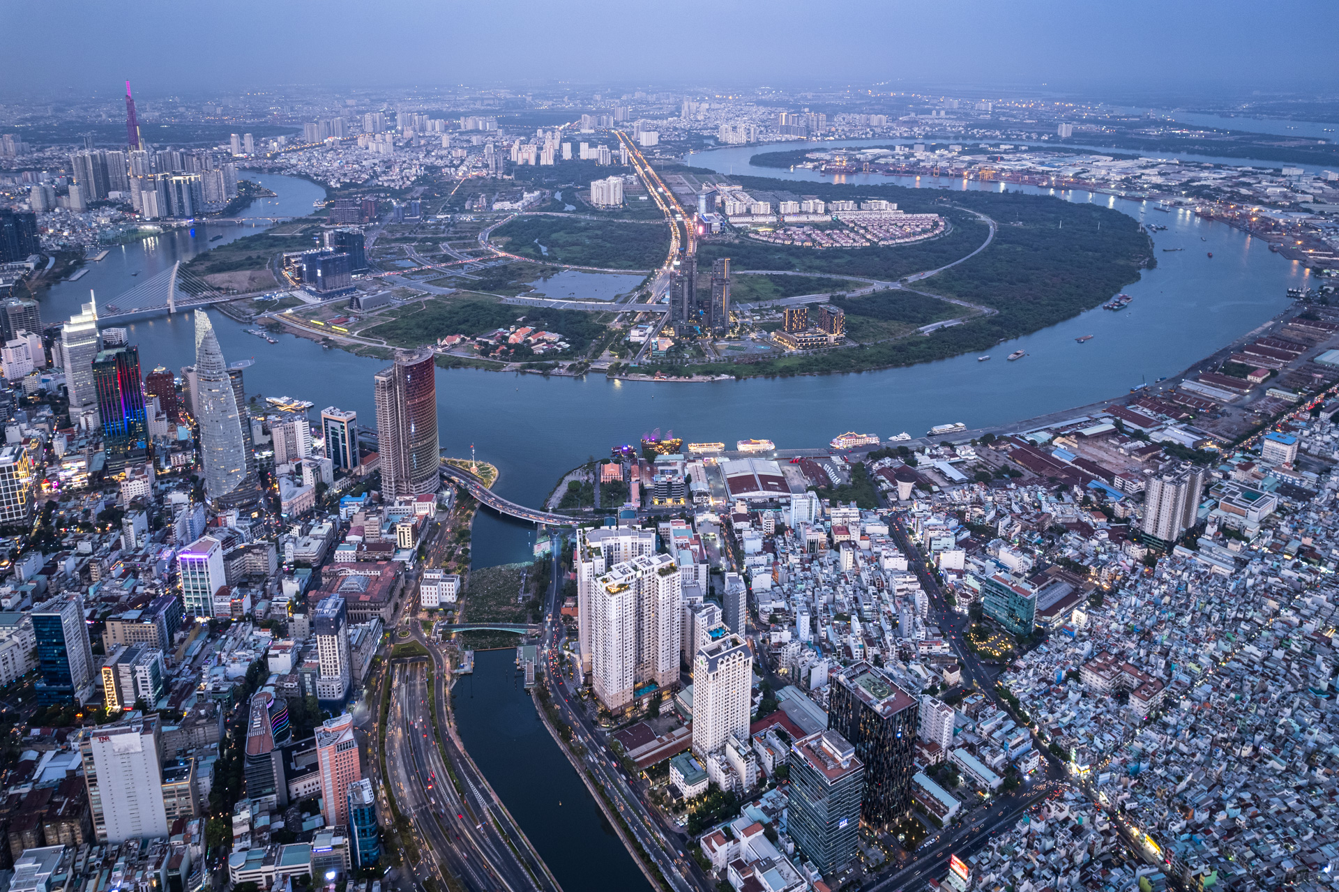 Die Skyline von Saigon.