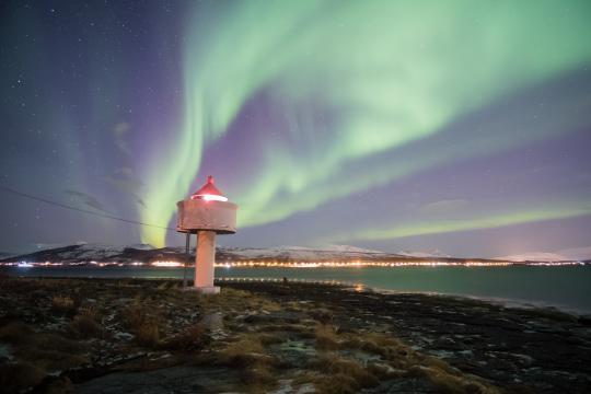 Nordlichter Norwegen Leuchtturm