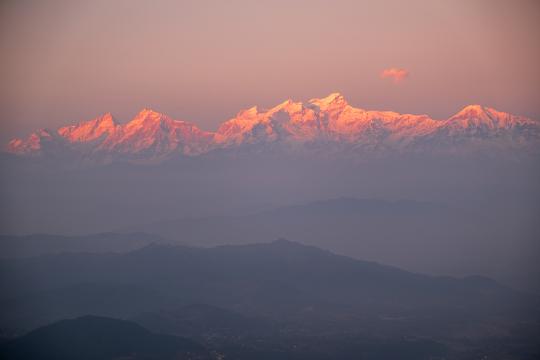 Sonnenuntergang im Himalaya (Annapurna)