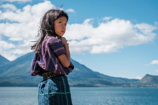 Girl in a village of Lago de Atitlán.