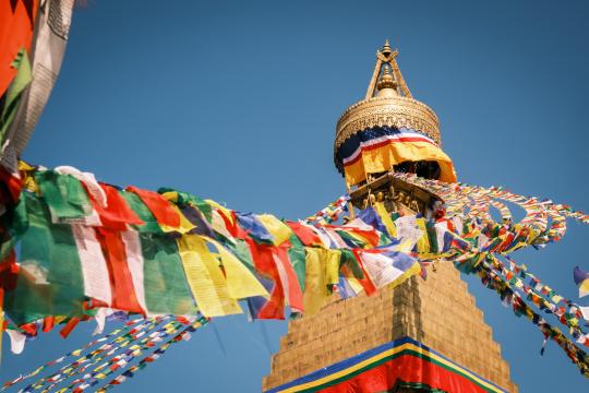 Die berühmte Bouddhanath Stupa.
